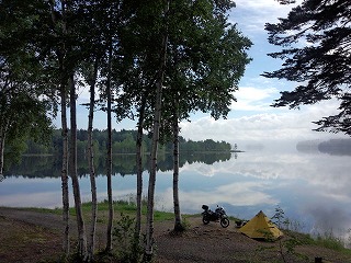 北海道の朱鞠内湖キャンプ場